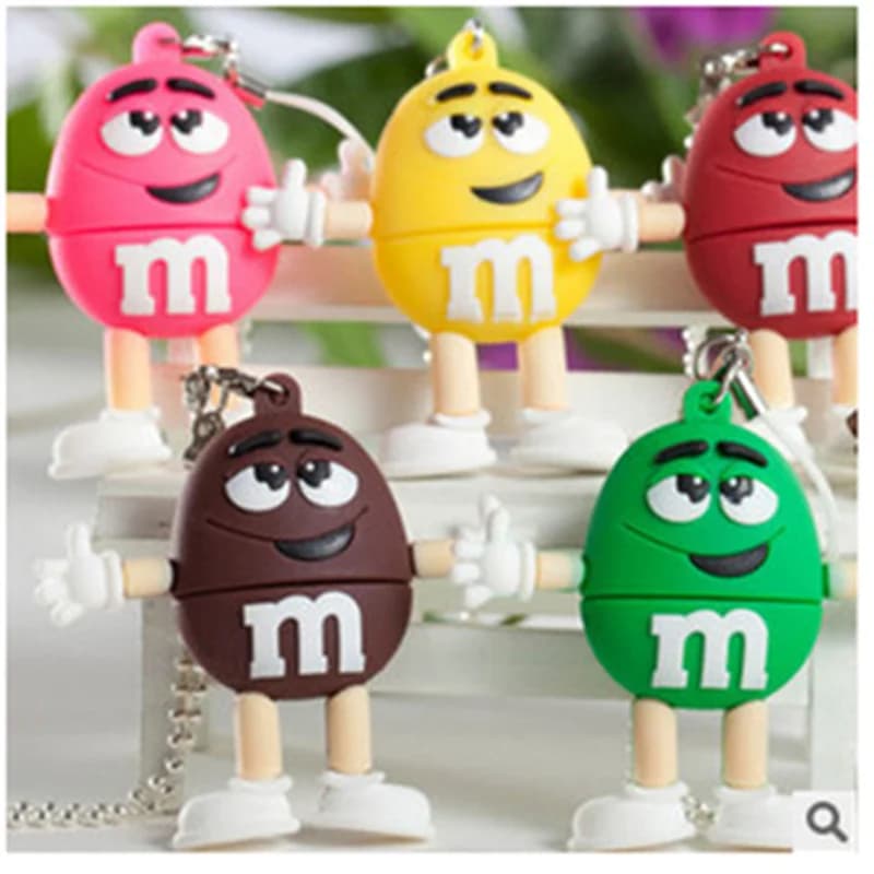 Usb Flash Drive Del Fumetto di Cioccolato M & M Scheda di Memoria Flash Pen Drive 32GB Usb Stick 64G Pendrive 128GB 16G 8G Flash Drive Best Regalo