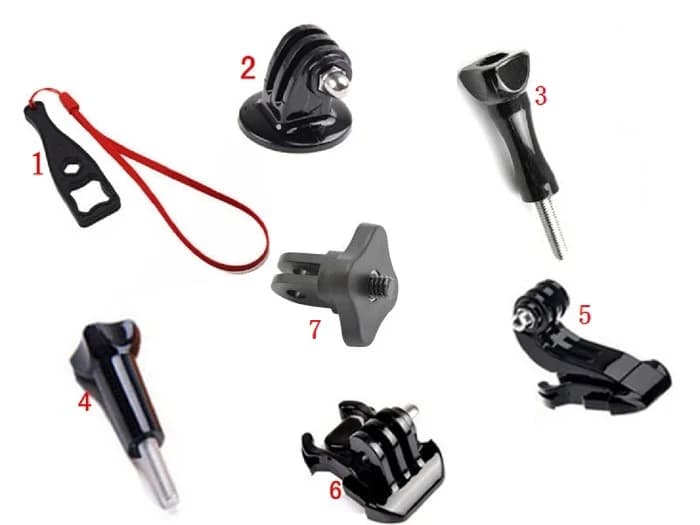 Adapter for mounting on tripod J Screw wrench with quick release buckle for GoPro Hero 1312110987 1/4 inch Xiaomi 4K Adapter for SJ8/6 One X3X4