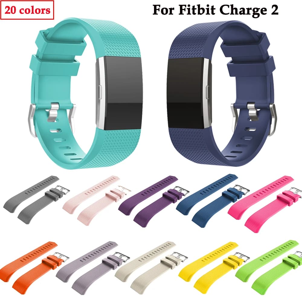 Vigilanza della fascia del silicone Per La Carica 2 di Ricambio di sport della cinghia del silicone Wristband Del braccialetto Per La Carica 2 smart watch Accessoriess