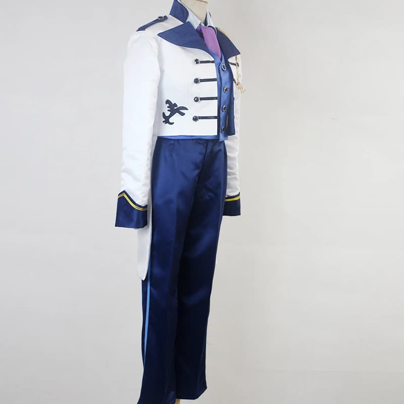 Cappotto da principe delle nevi Hans Costumi Cosplay Giacca Gilet Pantaloni Camicia Uniformi da outfit di Halloween per uomo