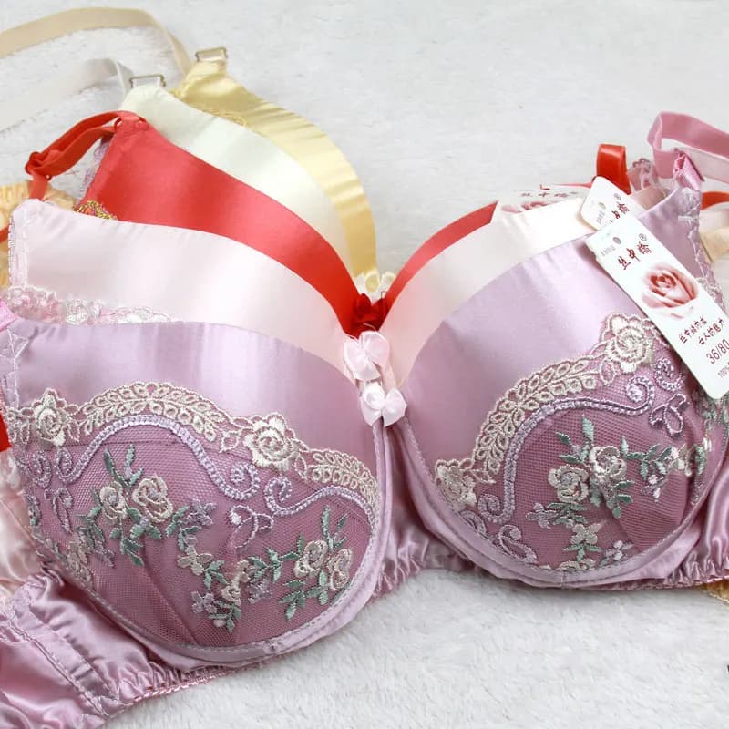 100% di Seta, reggiseno, Pizzo, la Respirazione, Salute e Bellezza Biancheria Intima