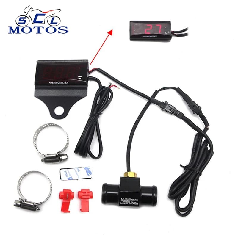 Sclmotos-thermometer motorcycle KOSO Mini LCD Digital display hygrometer temperature sensor for XMAX 300 400 NMAX CB650F YBR 125