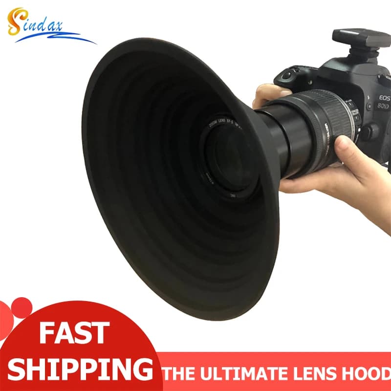 Il paraluce definitivo per l'obiettivo della fotocamera Nikon Canon Sony da 50-90 mm scatta foto senza riflessione Paraluce per fotocamera in silicone video