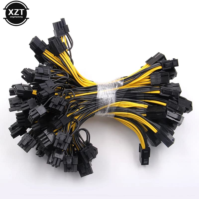 Vendita calda PCI Express a 6 pin a 2 x PCIe 8 (6 + 2) pin Scheda madre Scheda video grafica PCI-e GPU VGA Splitter Hub Cavo di alimentazione