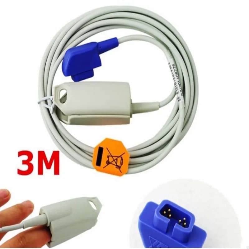 Free Shipping Compatibe to Criticize/CSI 6Pin For Adults FingerClip Spo2 Sensor Pulsossimeter Spo2 Sonda Oxygen TPU1M/3 Feet
