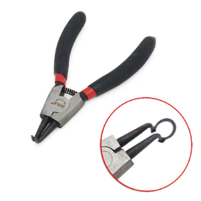 Pinza da 5 pollici per la rimozione e l'installazione di anelli di sicurezza interni a C (Circlip) per auto RC, elicotteri e barche X360