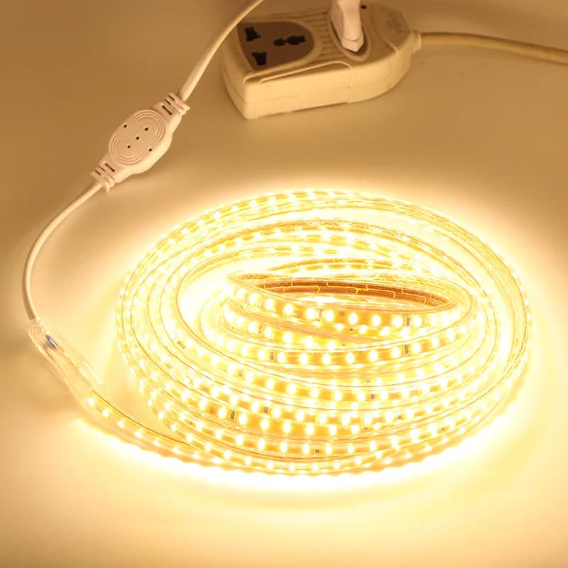 Led Strip AC 220V SMD3014 108led/M led tape 220 IP67 Waterproof LED Light Strip EU Plug Outdoor Led strip light 10m 15m 20m