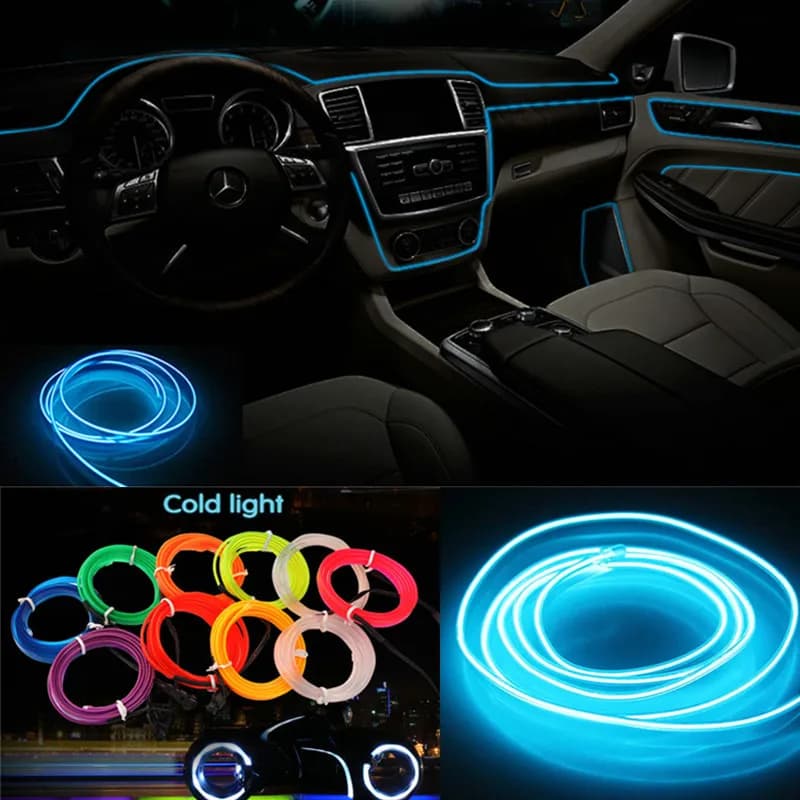 Lampada per interni auto striscia al Neon led El adesivo luce fredda per Opel Astra H G J Corsa D C B insegne Zafira B Vectra C Mokka Vectra