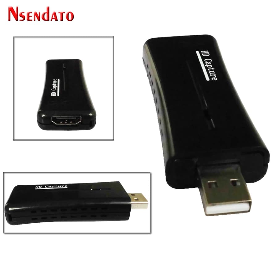 Nsendato UTVF007 Scheda di acquisizione video USB 2.0 a HD, Adattatore convertitore video USB 2.0 HD a 1 via per Windows XP/Vista/7/8/10