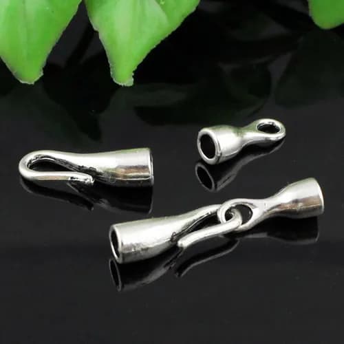 Foro 3mm Moda pieghevole Chiusura a moschettone Connettori per collana Bracciale Catena Accessori per la produzione fai da te 28x6mm 50 set K04259