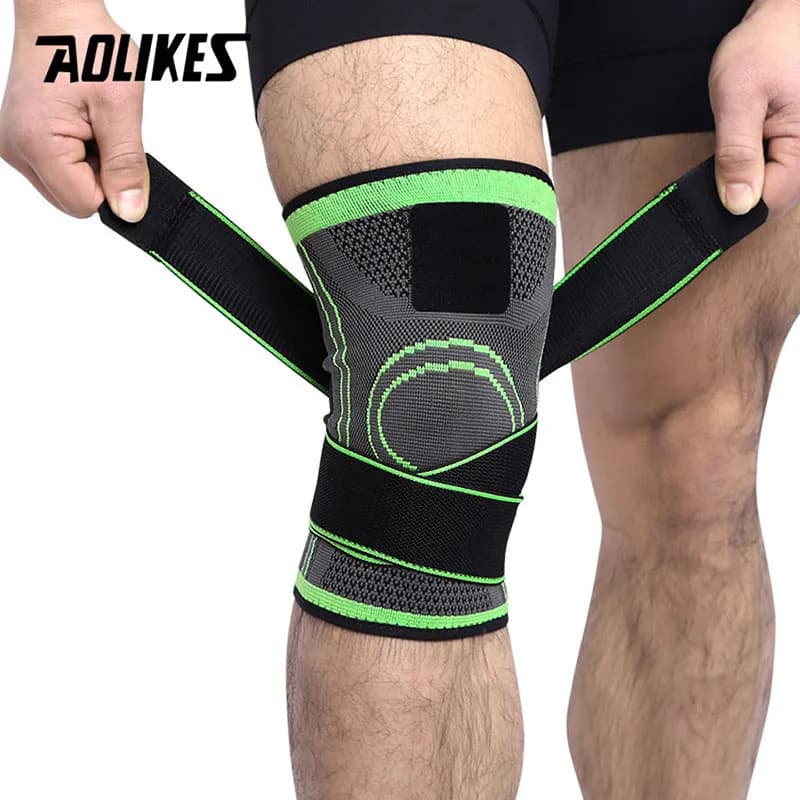 1 pz 3D pressurizzato Fitness corsa ciclismo supporto ginocchiere bretelle Nylon elastico Sport compressione Pad manica per pallacanestro