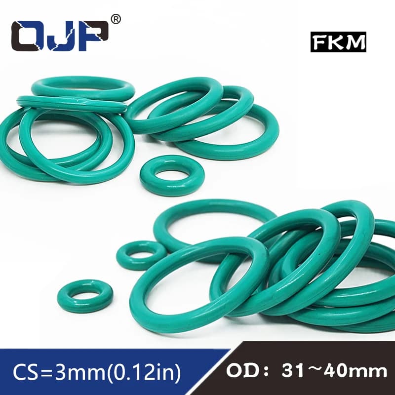5 Pz/Lot Fluorine Rubber Ring Green FKM Or OD31/32/33/34/35/36/37/38/39/40 mm O-Ring Oil Seal Fuel Gaskets Washer