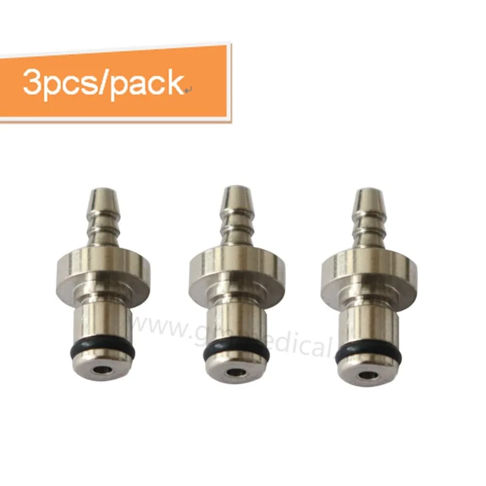 3 pcs/pack Nibp Sleeve Air Tube Connector Handle Blood Pressure Connector Locking Connector Male Connector, Metal