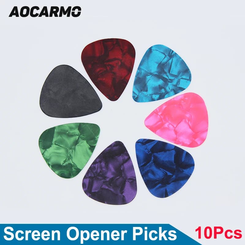 Aocarmo 10 Pz/lotto Ultra Sottile In Plastica Plettri Della Leva Apri Strumento di Apertura Per Il Telefono Mobile Tablet Schermo LCD Piastra Posteriore riparazione