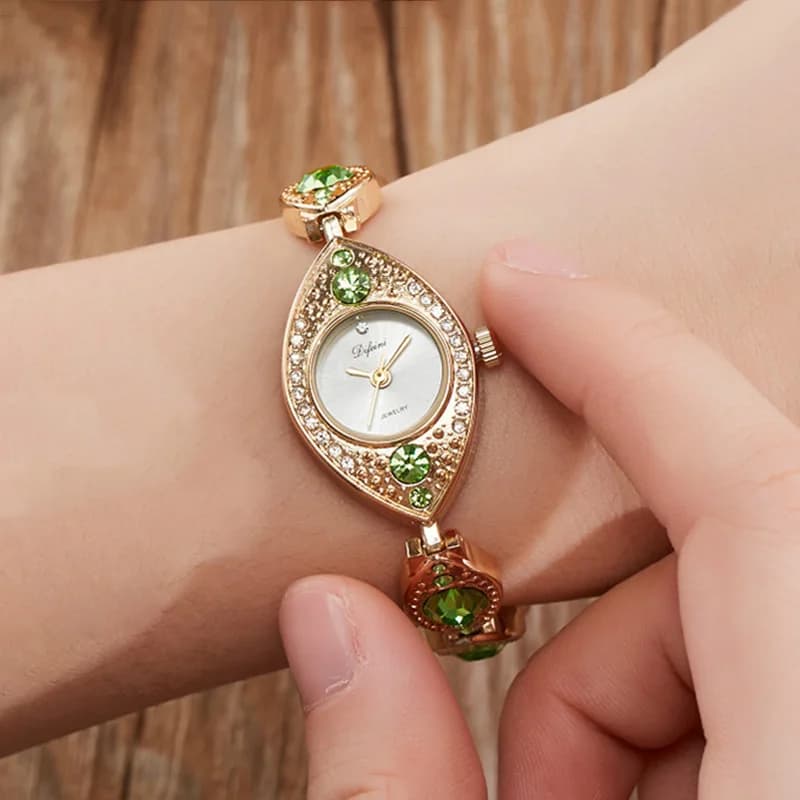 Orologi da donna di lusso con bracciale Gioielli con diamanti Orologio casual da donna blu rosso Orologio da polso femminile impermeabile in acciaio relogio feminino