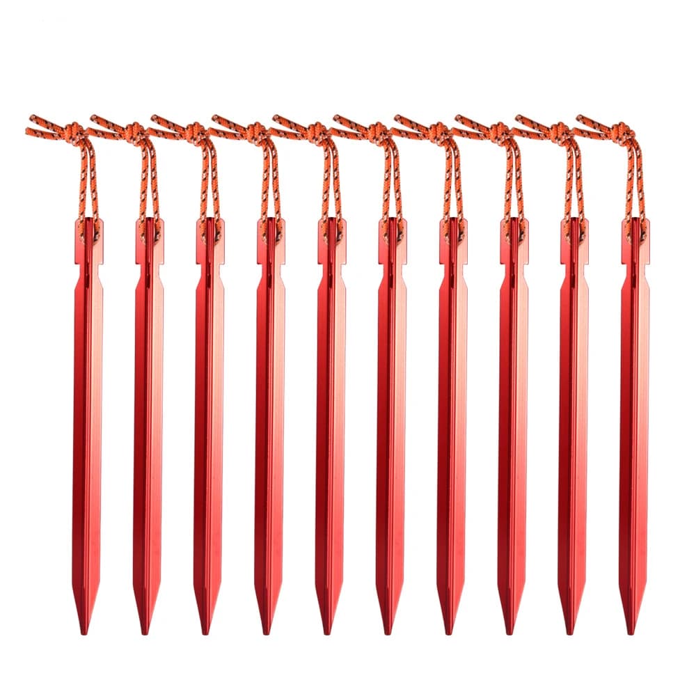 10 Pz/lot 18cm In Aluminium Alloy Courtyard Baldacchino Tent Garden Pints Nail A Terra Resistant With Reflective Cable