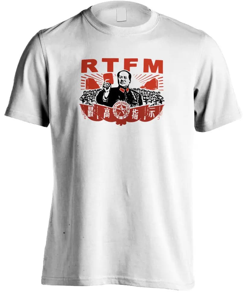 2019 Vendita calda The IT Crowd - Maglietta del presidente RTFM Mao Roy