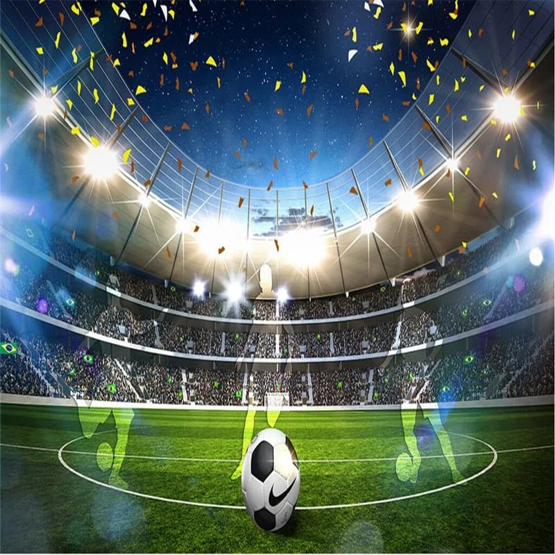 Custom Photo Wallpaper Mural HD Football Field 3D Wall Sticker High Definition Backdrop Decorative Painting for Home Decoration
