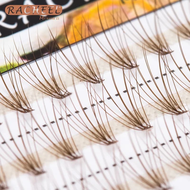 Color Candy Clustered Fined Eyelashes 10D 0.07 Single Silk Cluster Natural Eyelashes Thick Graft Eyelashes