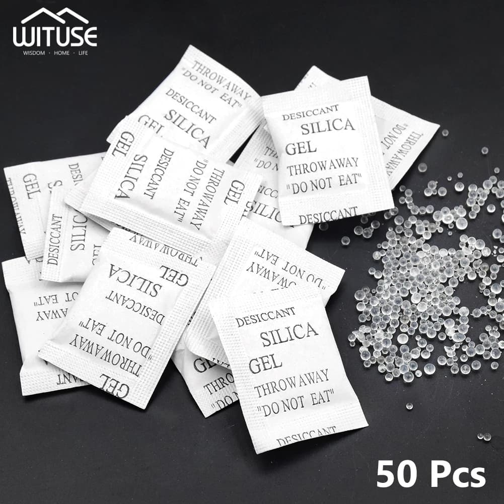Essiccante in gel di silice non tossico 50/100/200 pezzi Cucina Soggiorno Assorbitore di umidità Deumidificatore per accessori per la casa