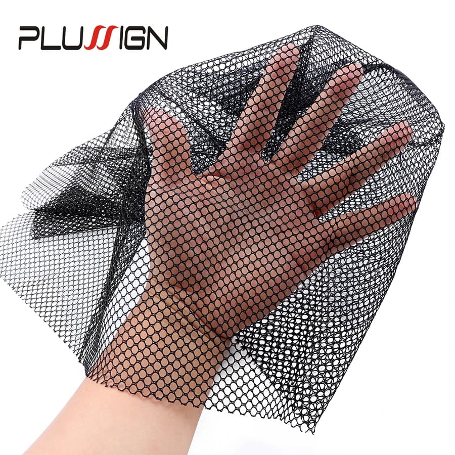 Plussign Swiss Lace Net Seminterrato Chiusura frontale Fondotinta Rete per tessitura per realizzare parrucche in pizzo Parrucchino Pezzo di capelli Accessrie