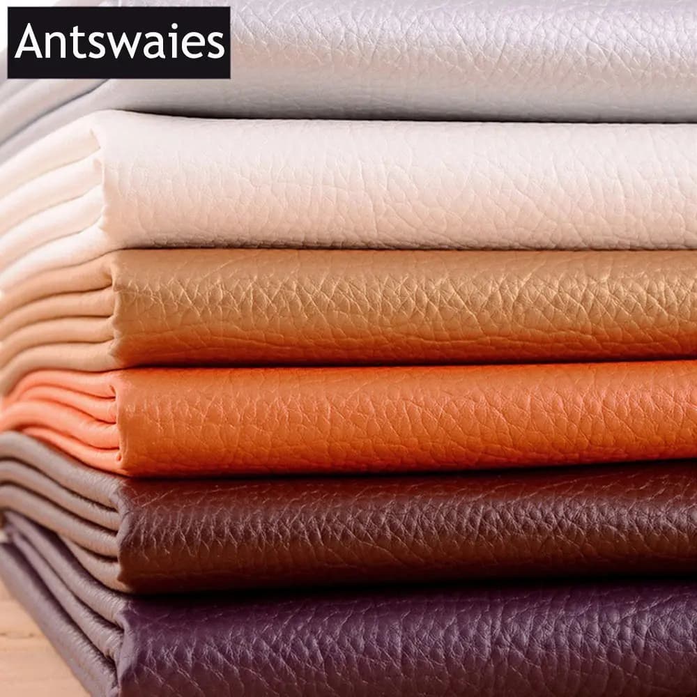 Tessuto in pelle PU Litchi da 50 cm * 138 cm, confezione morbida per letto, decorazione da parete, pelle, divano in pelle artificiale