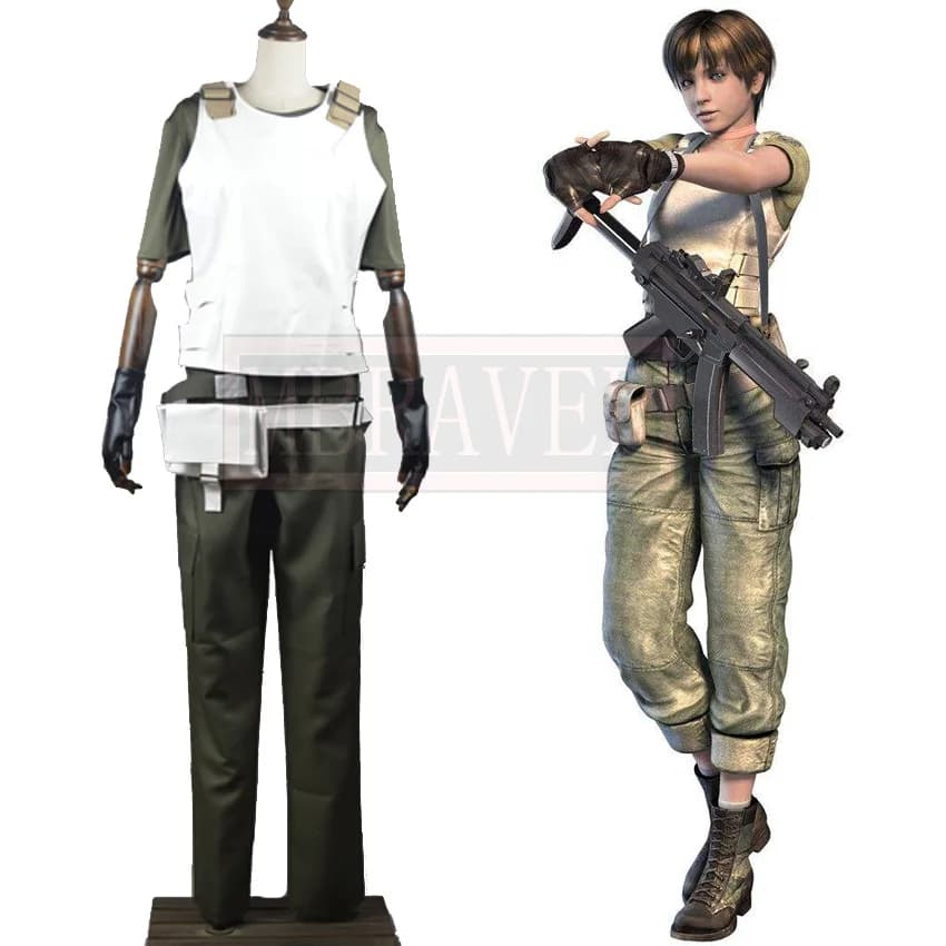 Rebecca Chambers Cos Costume Cosplay Abito uniforme di Halloween Realizzato su misura di qualsiasi dimensione