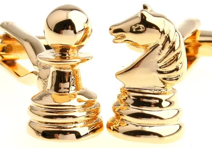 Gemelli di design degli scacchi di Lepton Gemelli di camicia da uomo Gioielli da gioco classici Gemelli di scacchi per uomo spedizione gratuita