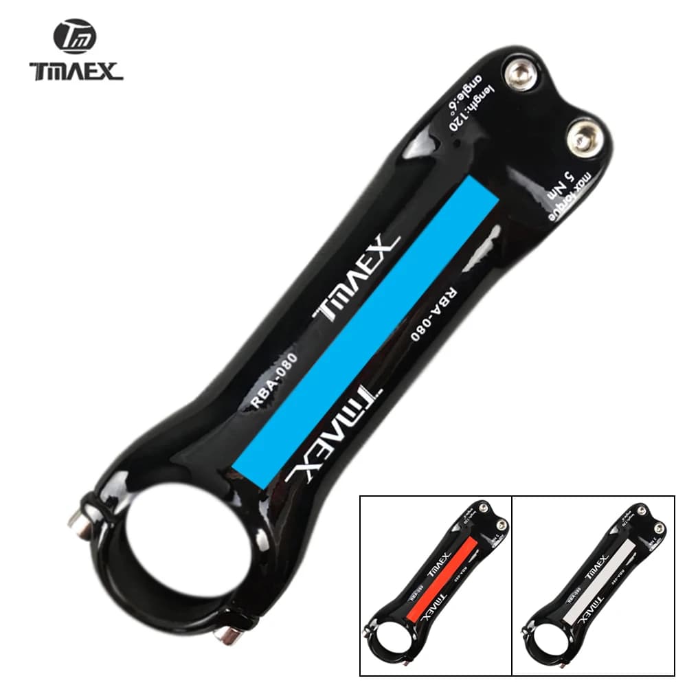 Attacco manubrio in carbonio TMAEX, attacco manubrio per bici da strada in carbonio completo, attacco manubrio MTB leggero, 6 gradi e 31,8 mm, accessori per bicicletta ultraleggeri