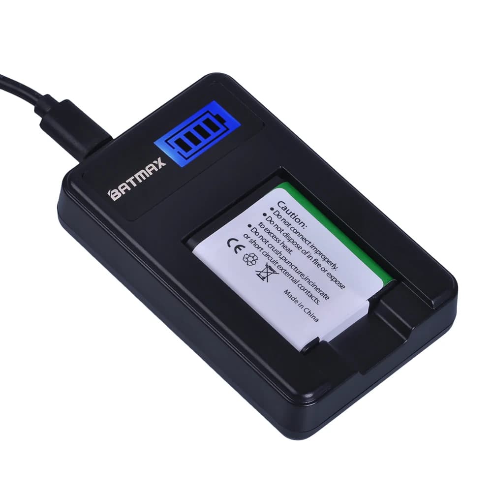 Batmax 1200mAh EN-EL19 EN EL19 ENEL19 Battery + LCD USB Charger for Nikon S100 S2500 S2600 S3100 S6400 S4100 S4150 S3300 S4300
