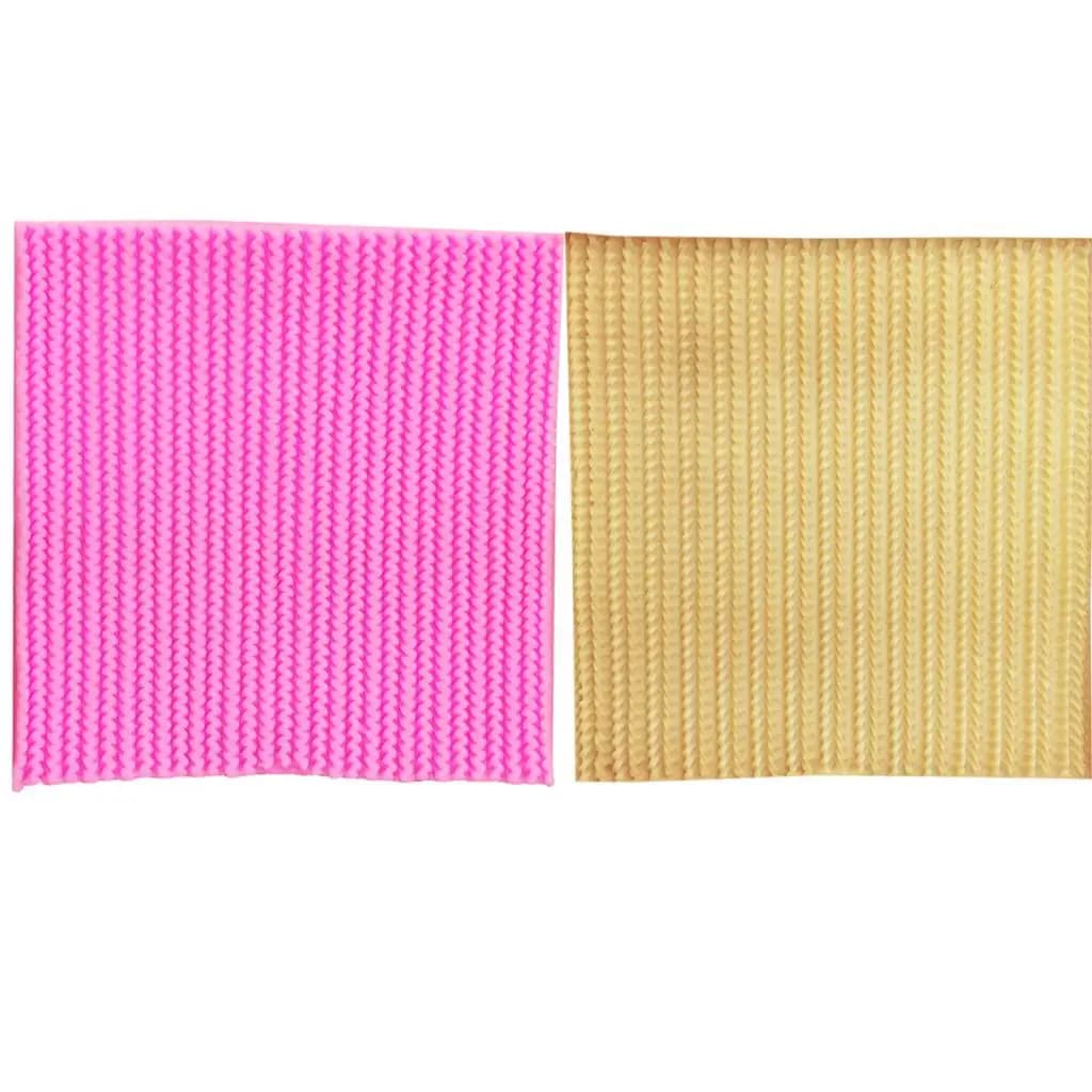M0767 Stampo in Silicone Fai-da-te con Motivo a Pizzo, per Decorazione Fondente con Texture Lana Lavorata a Maglia, per Pasta, Argilla Polimerica, Resina