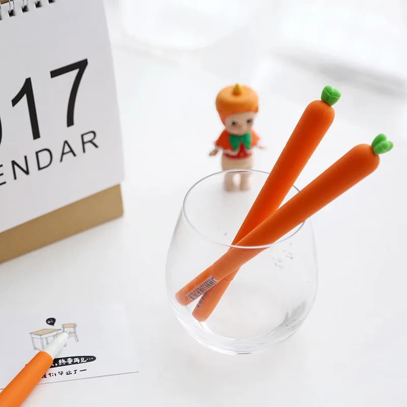Jonvon Satone 40 Pcs Carota di Modellazione Del Fumetto Sveglio Realistico Neutro Penne 0.5 millimetri Nero di Cancelleria Kawaii Per La Scrittura di Gel penna