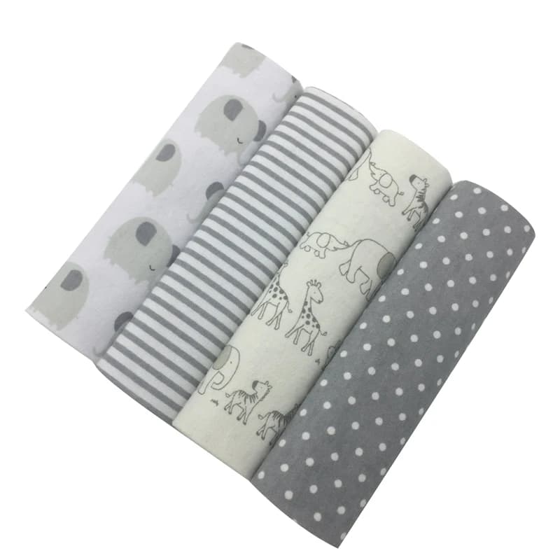 NUOVO colore 4 PZ/PACCO 100% Cotone Supersoft Flanella Ricezione Coperta Del Bambino Appena Nato Swaddle Lenzuolo Del Bambino 76*76 CENTIMETRI Del Bambino coperte