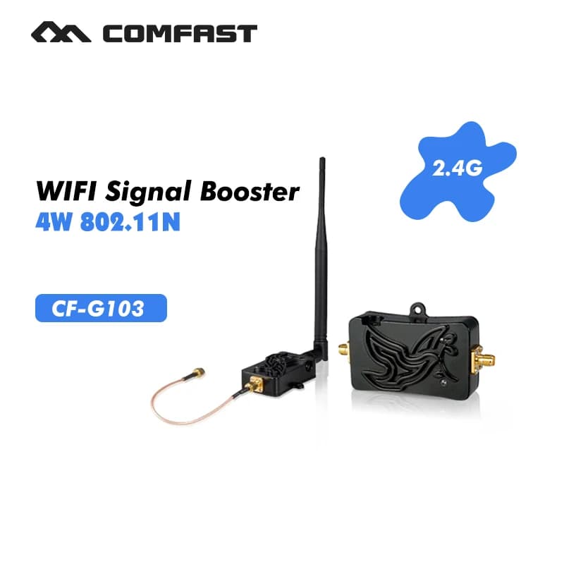 COMFAST 4W 4000mW 802.11b/g/n Wifi Wireless Amplifier Router 2.4Ghz WLAN Signal Booster Signal Booster with Antenna CF-G103