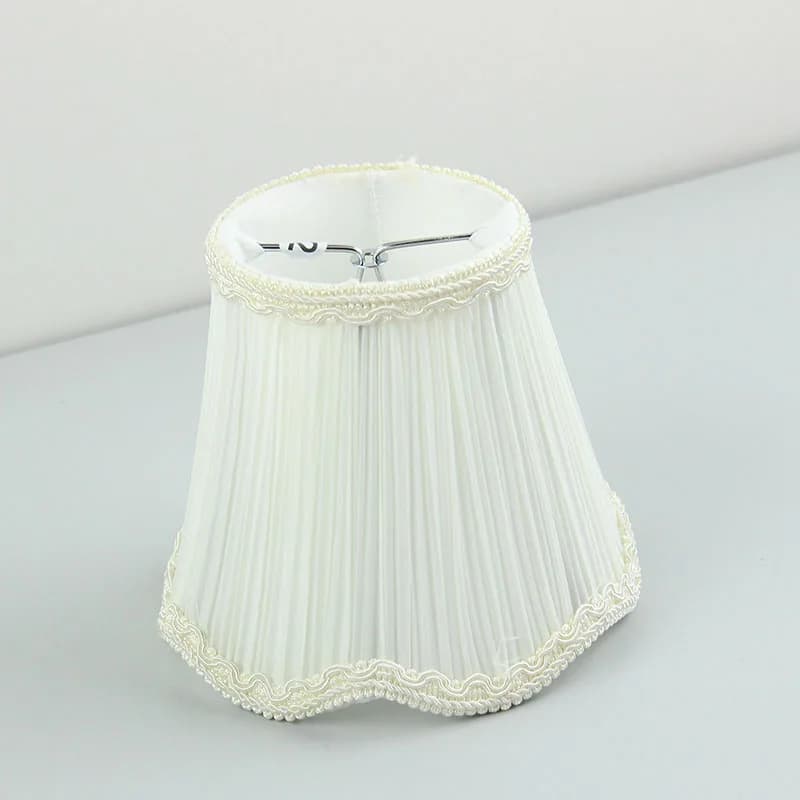 Paralume in pizzo bianco sporco, Mini paralume da parete, lampadario in vetro deco paralumi, Clip on