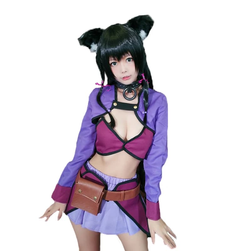 How not to invoke a demon ladies Rem Galleu Cosplay costume with ears and tail Halloween carnival party