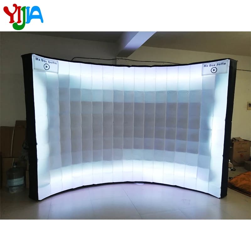 3 m Brillantemente Da Parete A LED con Strisce di LED In Tutto Gonfiabile Photo Wall Scenografia Stand con Interno Aria Ventilatore per matrimoni Partito