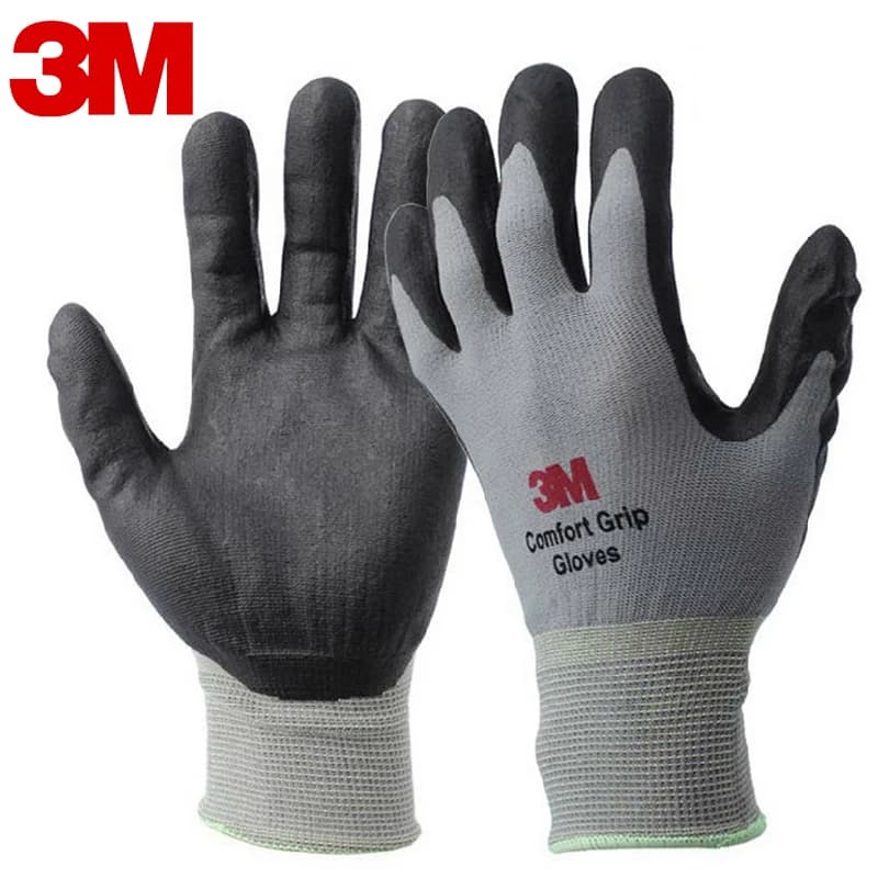 Guanti da lavoro 3M Grip comfort Guanti antiscivolo resistenti all'usura Guanti di sicurezza anti-labor Guanti in gomma nitrilica taglia L/M