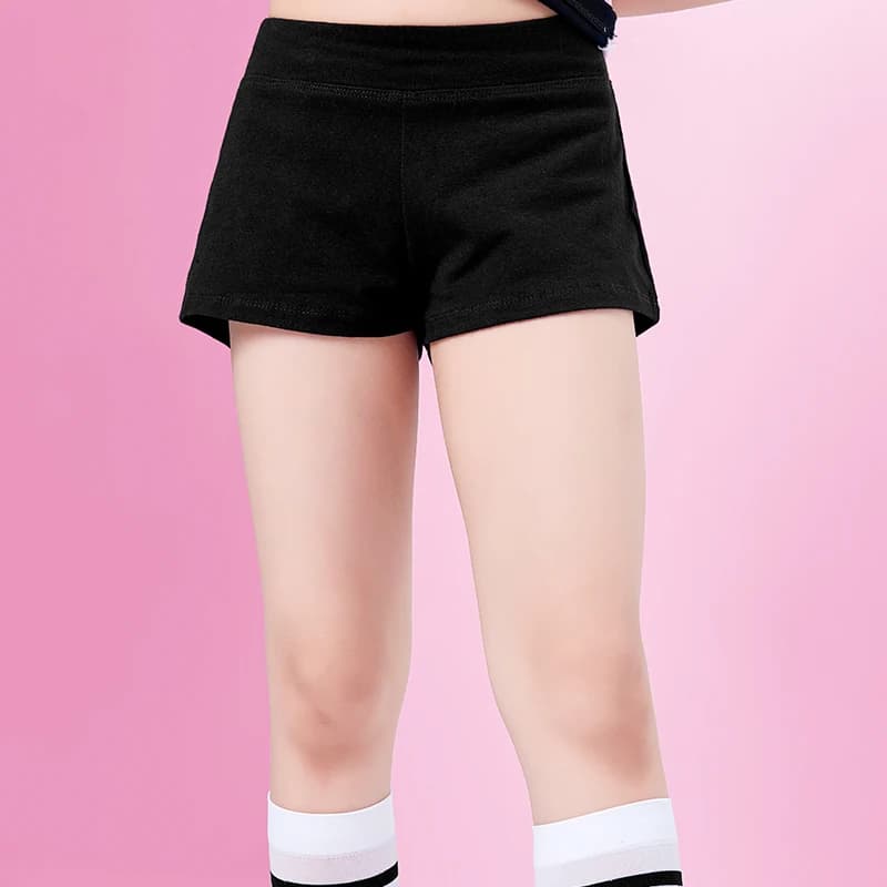 Pantaloncini da Danza per Ragazze e Bambine, Shorts Fitness Yoga, Abbigliamento da Ballo per Adolescenti e Donne, Pantaloncini Sportivi, Vestiti da Danza, Slip in Cotone Nero