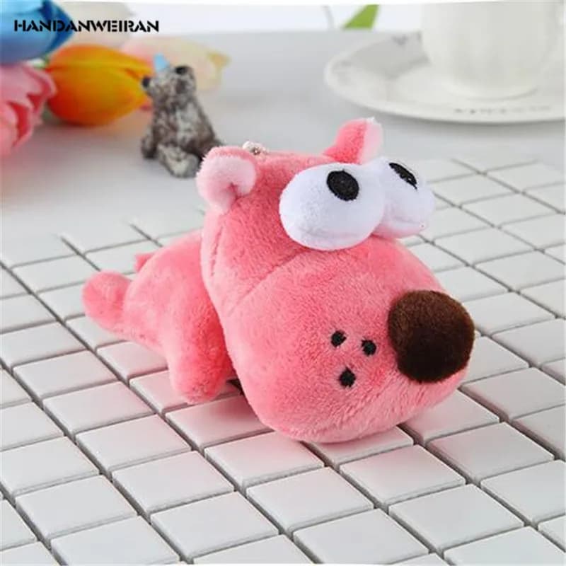 1 Pezzo Adorabile Cane di Peluche Imbottito in Cotone, Ciondolo Portachiavi 13cm, 3 Colori, Regalo per Bambini, Morbido Animale di Peluche in Materiale PP