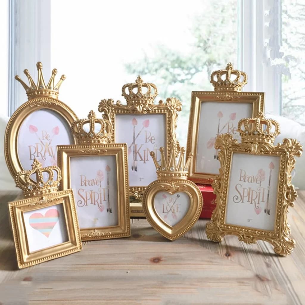 Oro Corona In Resina Cornice della Foto di Decorazioni Per La Casa in Stile Barocco di Lusso