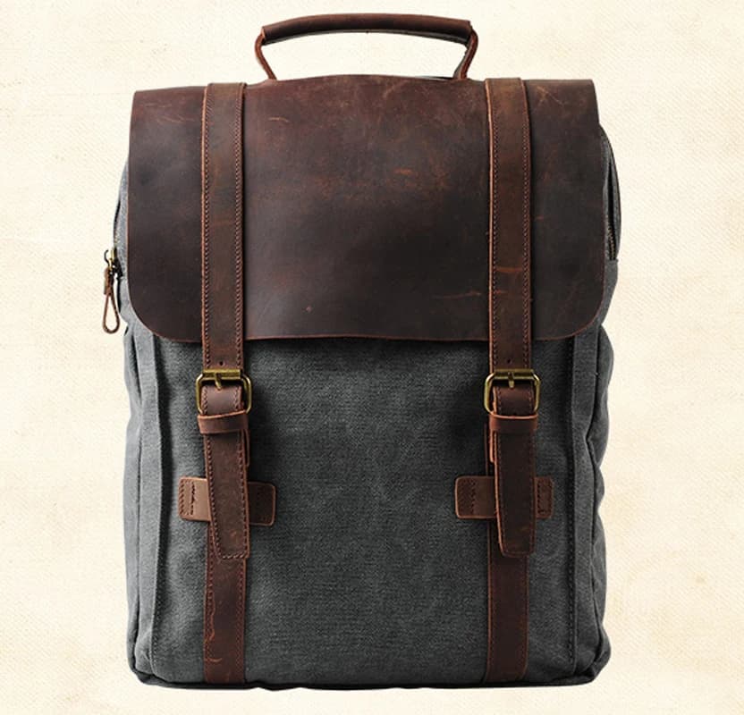 Zaino da uomo alla moda Zaino in tela militare in pelle Zaino da uomo zaino da scuola da donna zaino da scuola zaino zaino mochila