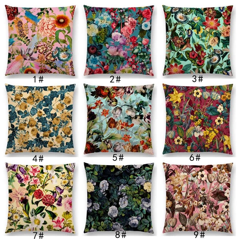 Ultimo giardino esotico estate fiori naturali foglia botanica giungla tropicale cuscino Car Home Decor divano federa