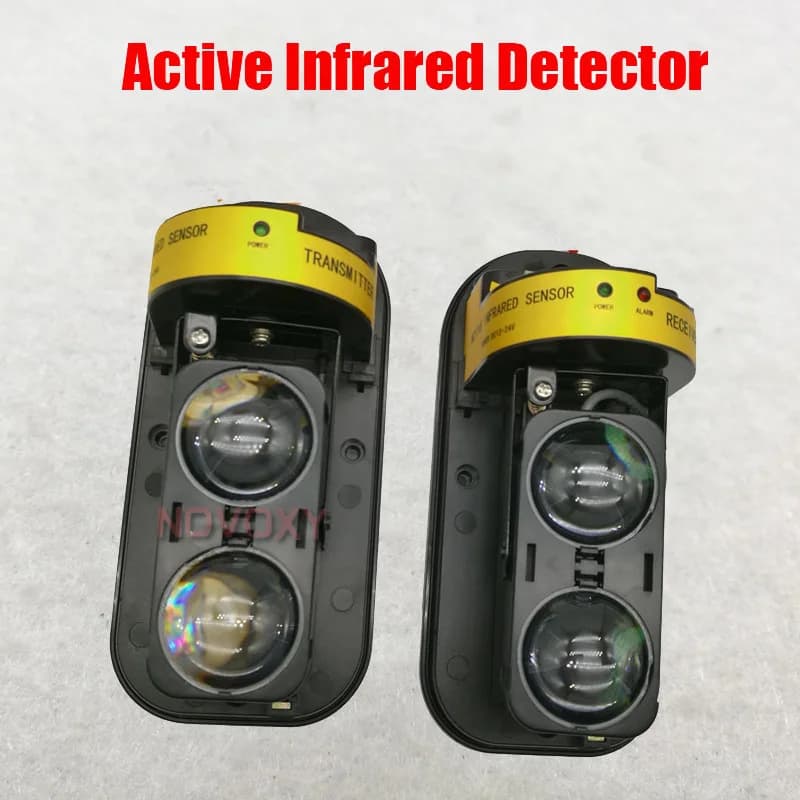 NOVOXY Fotoelettrico Doppio Fascio Perimetrale Recinzione Sensore IR A Infrarossi Attivo Rivelatore Barriera 10-100M Finestra Allarme Intrusione Esterna