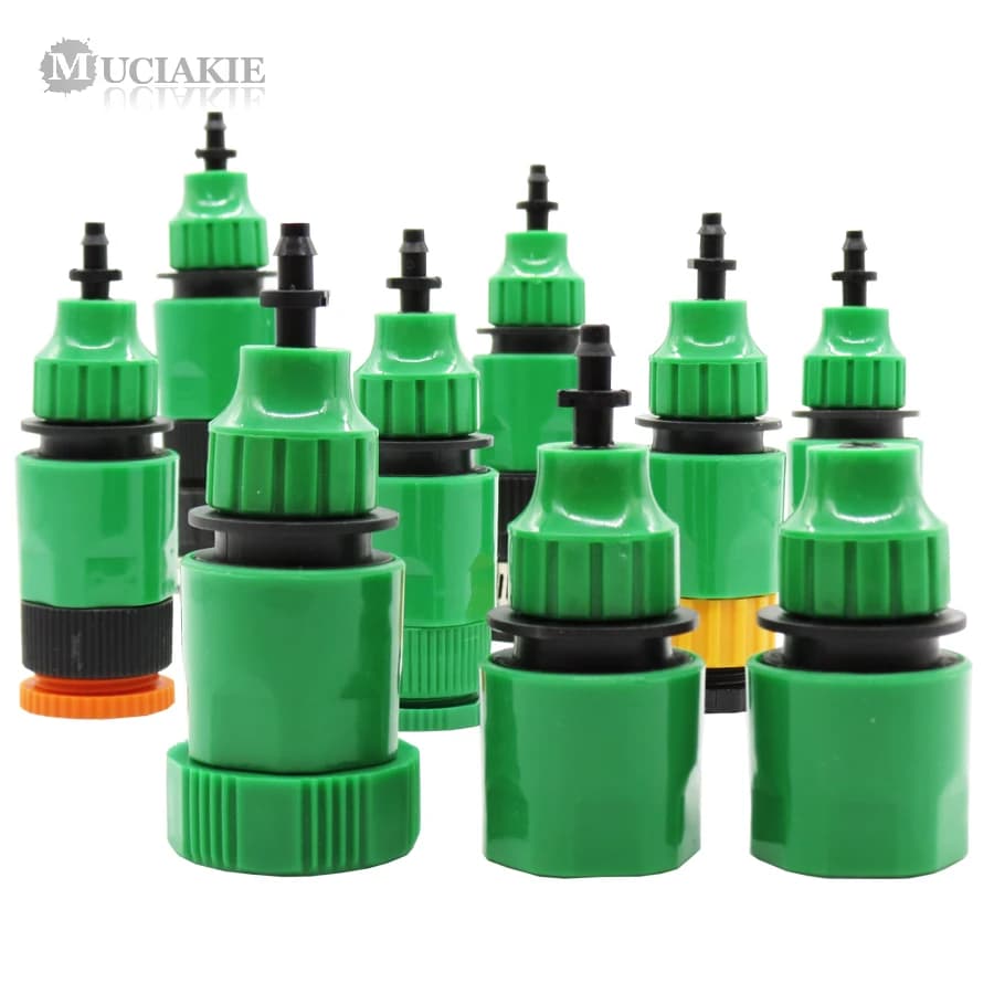 MUCIAKIE 9 Tipi di Giardino Acqua Coupling Adattatore Connettore Rapido per il Rubinetto di Irrigazione 1/2 ''3/4'' 'Filo per 8/11 4/7 millimetri Tubo