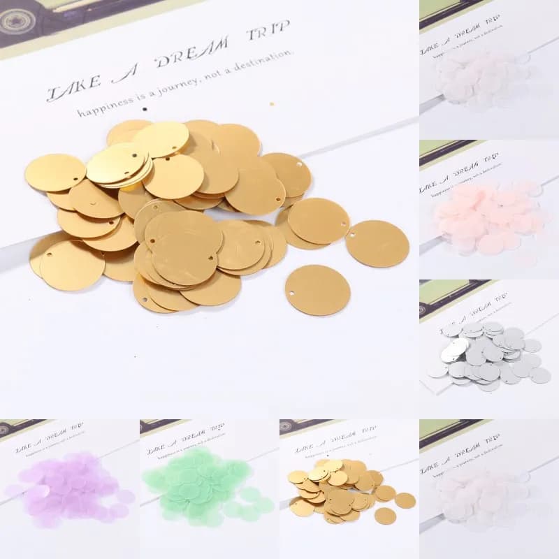90 Pz/lotto Paillettes Opache 20mm Piatto Rotondo Paillettes Paillettes Mestiere di Cucito Per Il Vestito Religioso Accessori FAI DA TE 6 Colori