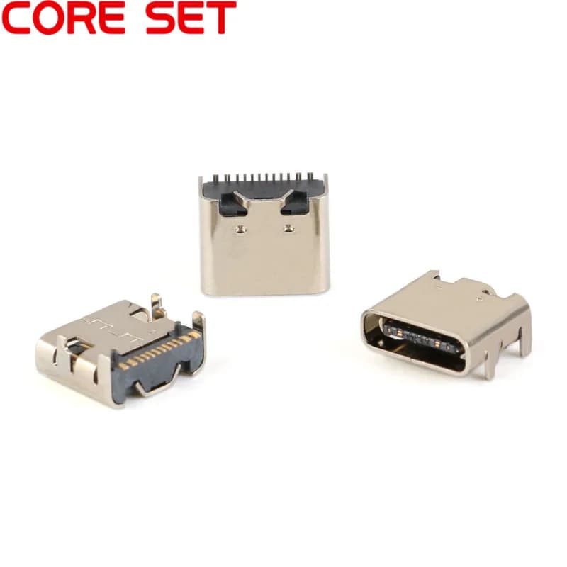 10pcs Micro USB-3.1 SMD 16 di tipo P-c Connettore Femmina Presa DIP4 Hd Interfaccia di Trasmissione Per Gli Smartphone di Fascia spina di Ricarica