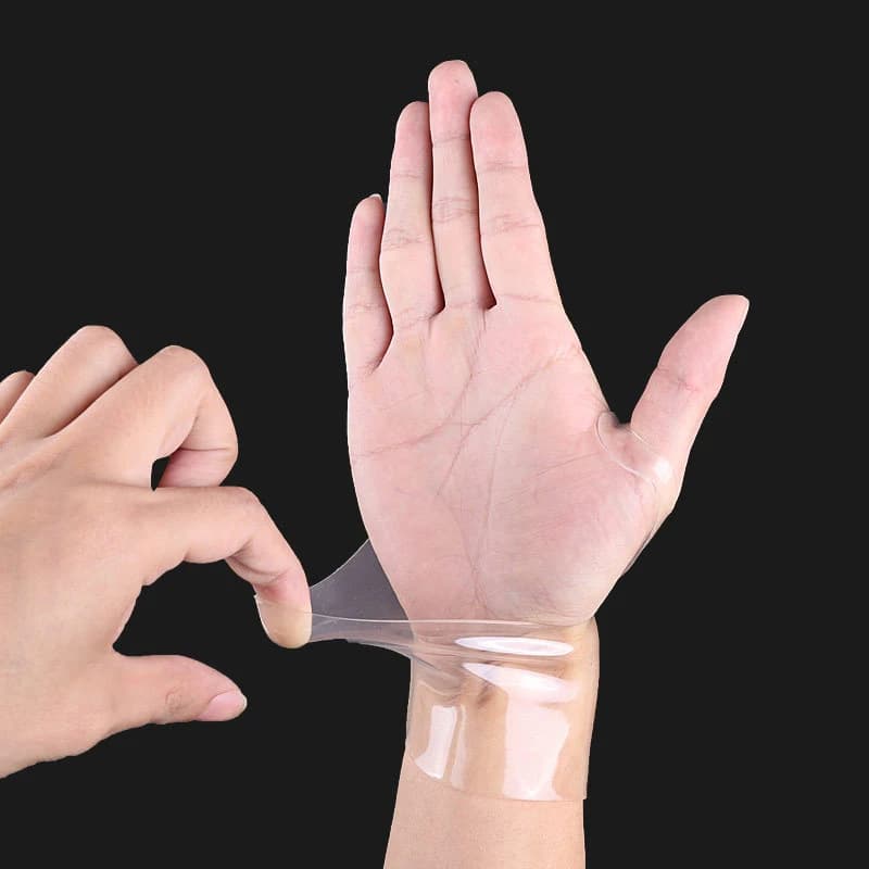 1 paio di protezioni trasparenti per il polso con supporto per fasciatura in Silicone con supporto per fasciatura in Silicone sn-hot