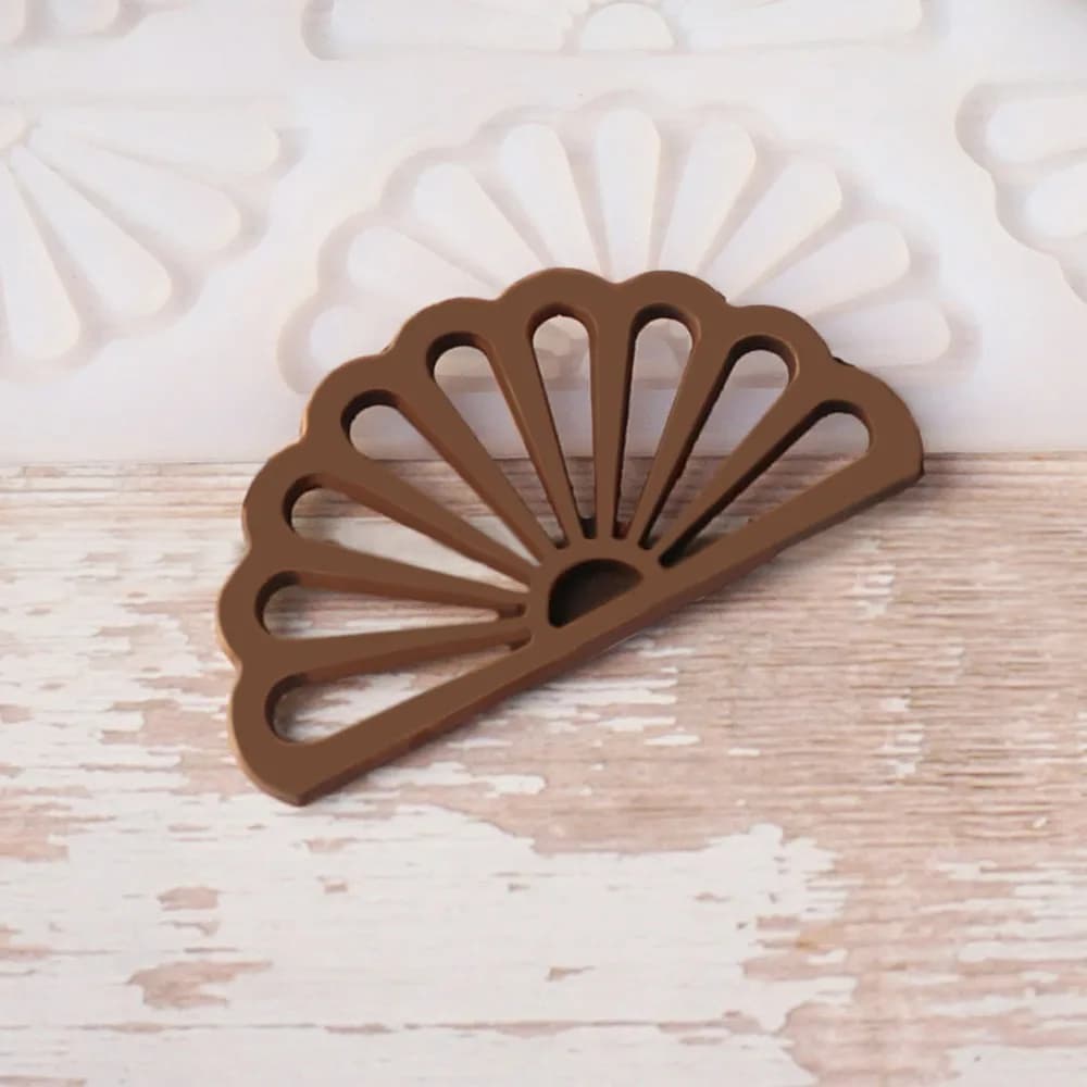 Scava fuori la ventola a forma di Non-stick Silicone Del Cioccolato Della Muffa del Ghiaccio Muffe Della Torta Della Muffa Attrezzature e Accessori da forno Strumenti di Cottura