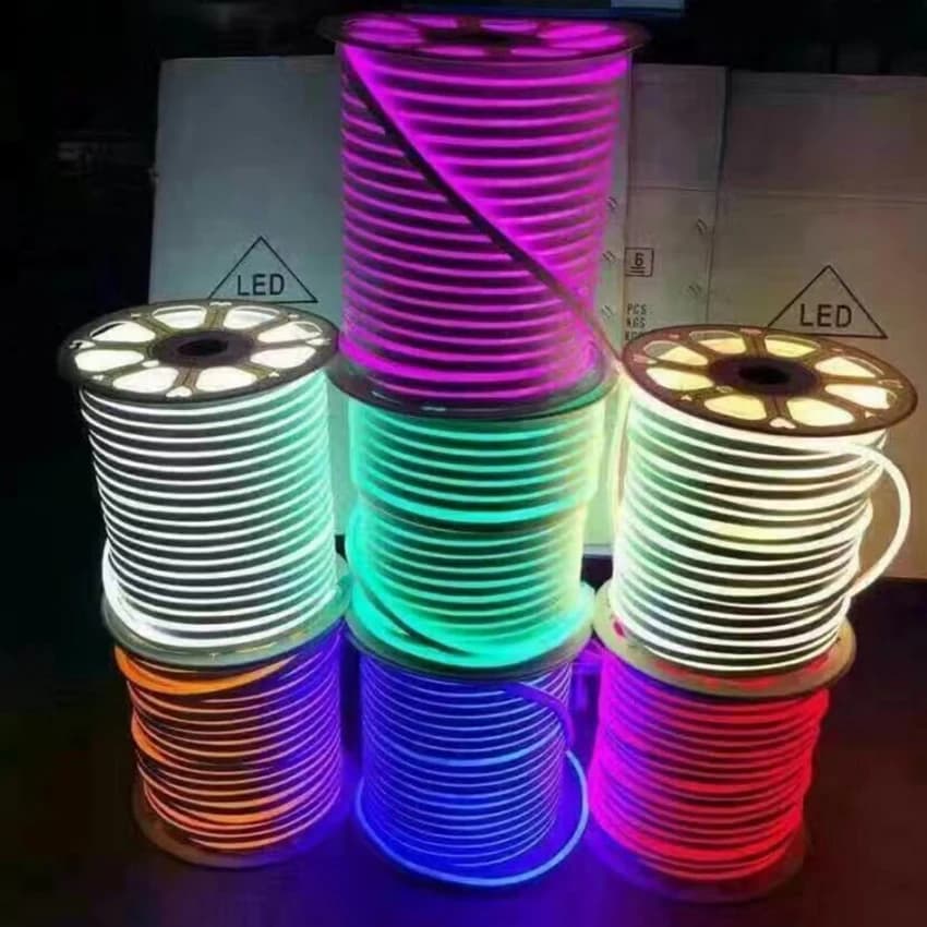 DC 12V 24V LED Neon Rope light SMD 2835 120LEDs/m impermeabile flessibile Soft strip BAR Lights 3-6Leds tagliabile 1m 5m 20m 50m 100m
